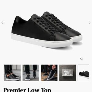 Black Premier Low Top Sneakers